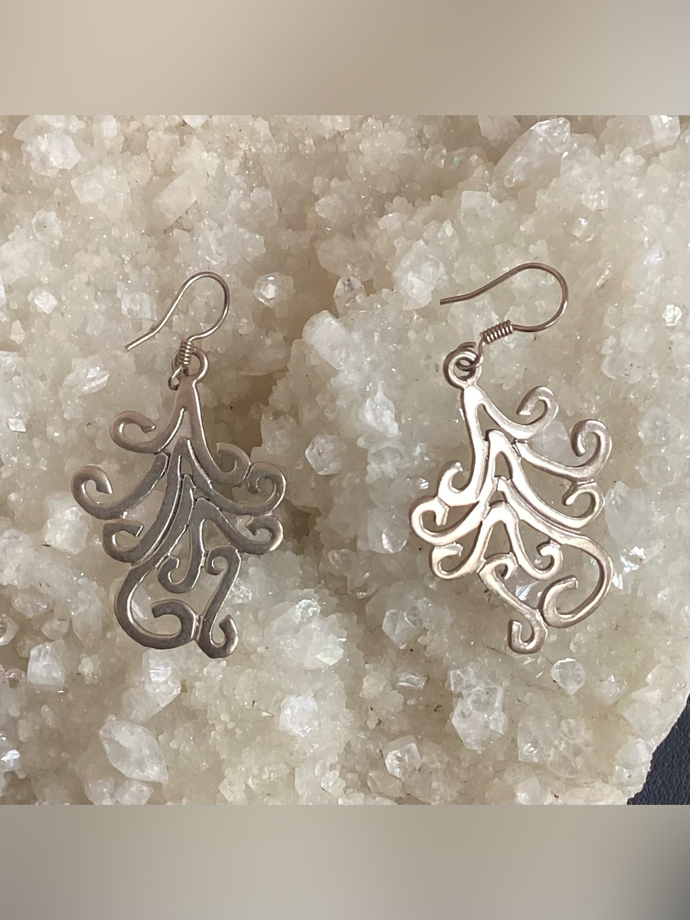 Mexican Sterling Silver Swirl Earrings